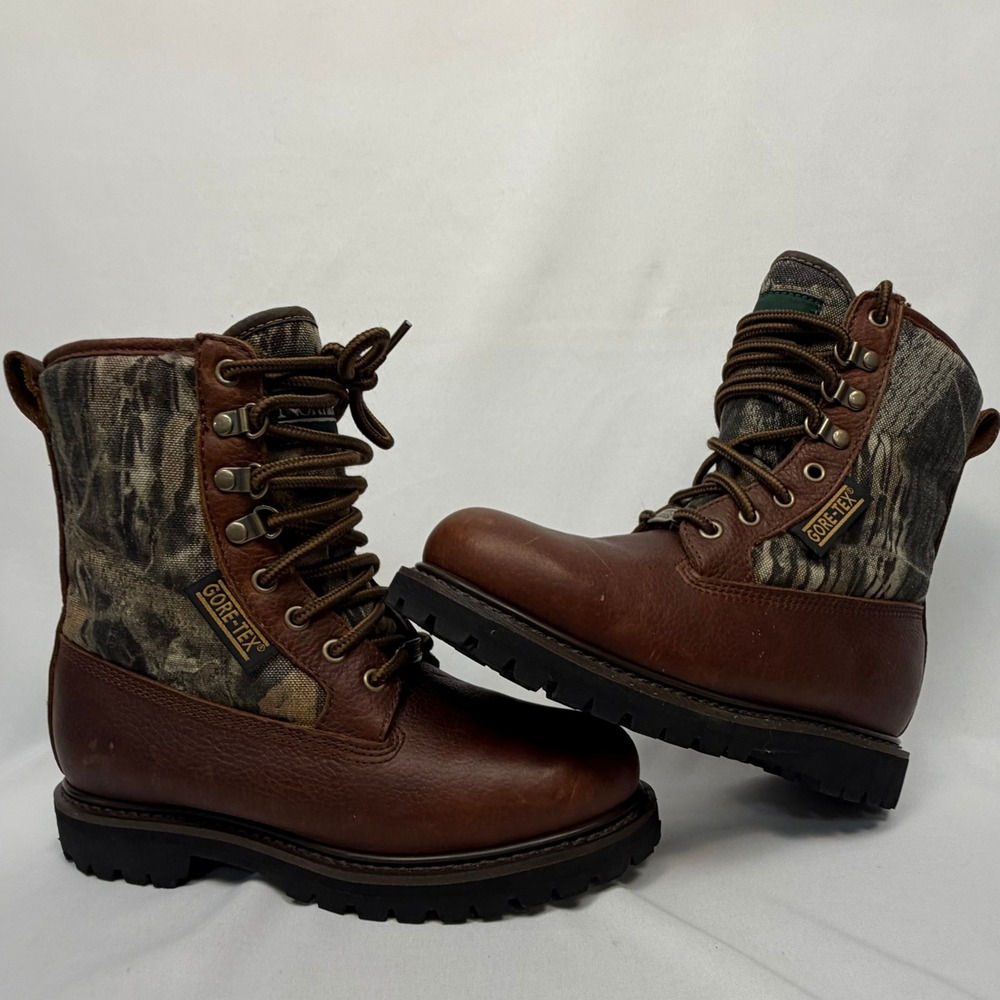 Northlake Gore-Tex Thinsulate Hunting Boots Brown Leather Camo C7916 Mens 7 M
